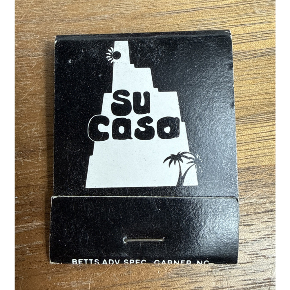 Su Casa Mexican Restaurant Lounge Matchbook Raleigh Crabtree Valley Mall NC VTG